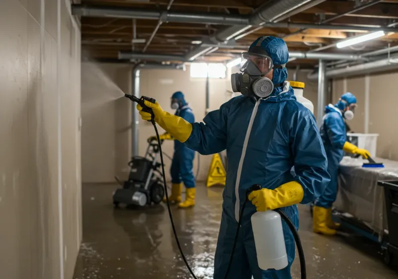 Basement Sanitization and Antimicrobial Treatment process in Dexter, MI