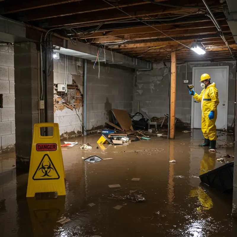 Flooded Basement Electrical Hazard in Dexter, MI Property